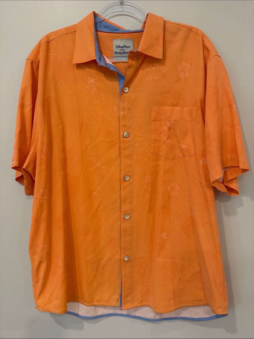 Tommy Bahama Disney Parks Silk Floral Jacquard Short-Sleeve Camp Shirt NWT